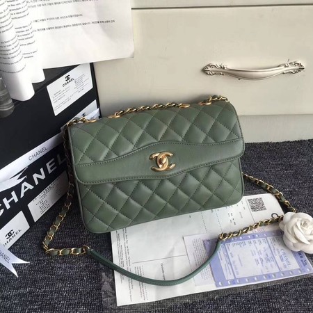 Chanel Flap Bag Original Sheepskin Leather A37030 Green