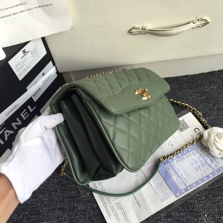 Chanel Flap Bag Original Sheepskin Leather A37030 Green