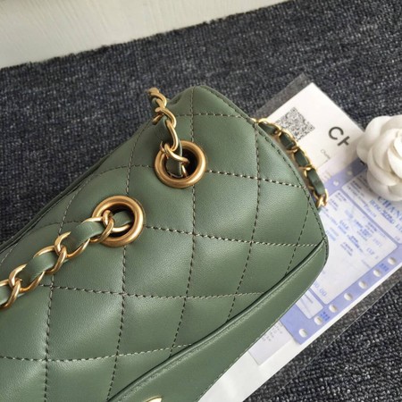 Chanel Flap Bag Original Sheepskin Leather A37030 Green