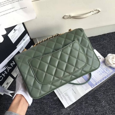 Chanel Flap Bag Original Sheepskin Leather A37030 Green