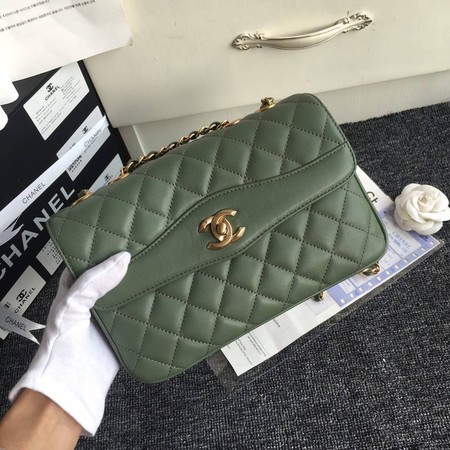 Chanel Flap Bag Original Sheepskin Leather A37030 Green