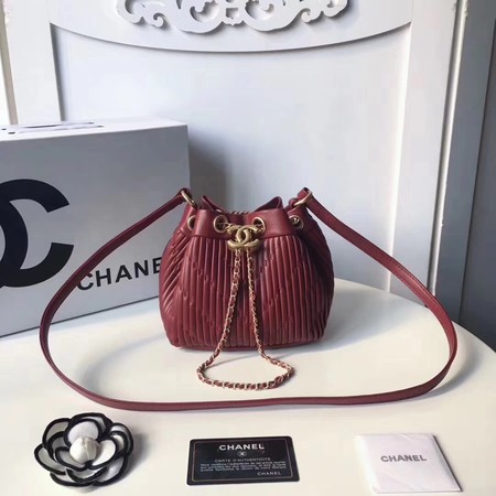 Chanel Hobo Bag Original Sheepskin Leather A35612 Red