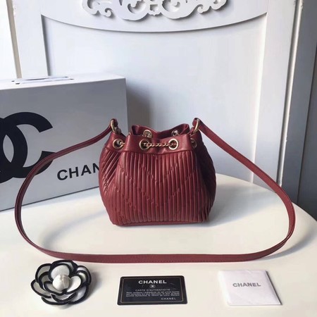 Chanel Hobo Bag Original Sheepskin Leather A35612 Red