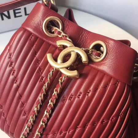 Chanel Hobo Bag Original Sheepskin Leather A35612 Red