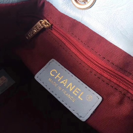 Chanel Hobo Bag Original Sheepskin Leather A35612 SkyBlue