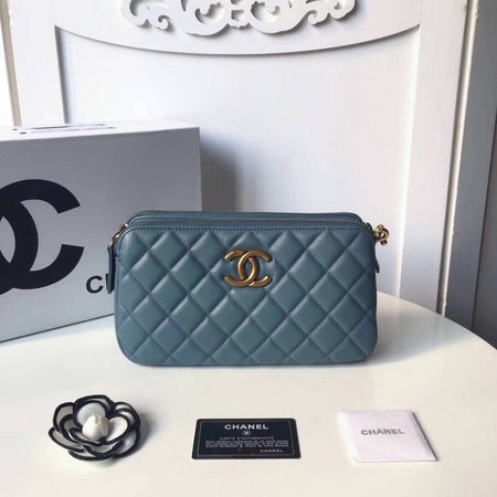 Chanel Shoulder Bag Original Sheepskin Leather A66269 Light Blue