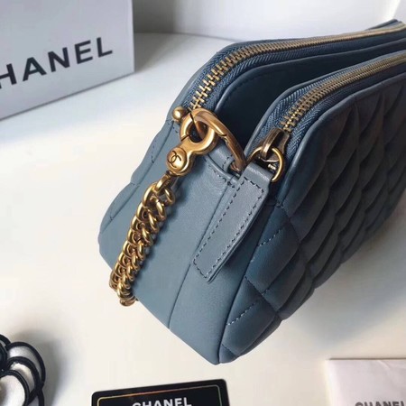 Chanel Shoulder Bag Original Sheepskin Leather A66269 Light Blue