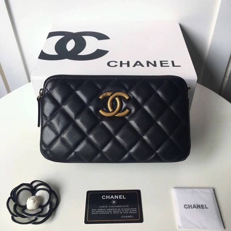 Chanel Shoulder Bag Original Sheepskin Leather A66270 Black
