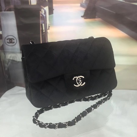 Chanel mini Classic Flap Bag Original Velet Leather A1116 Black