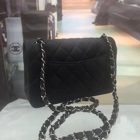 Chanel mini Classic Flap Bag Original Velet Leather A1116 Black