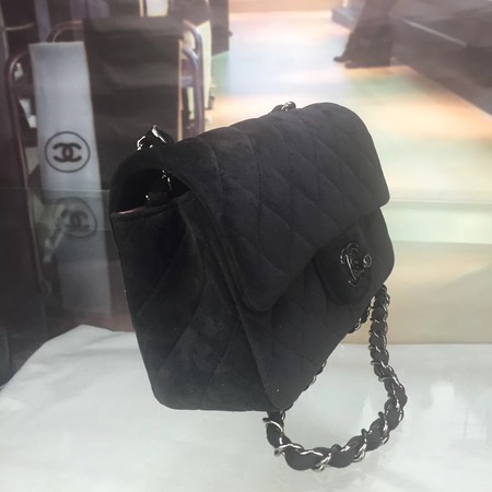 Chanel mini Classic Flap Bag Original Velet Leather A1116 Black