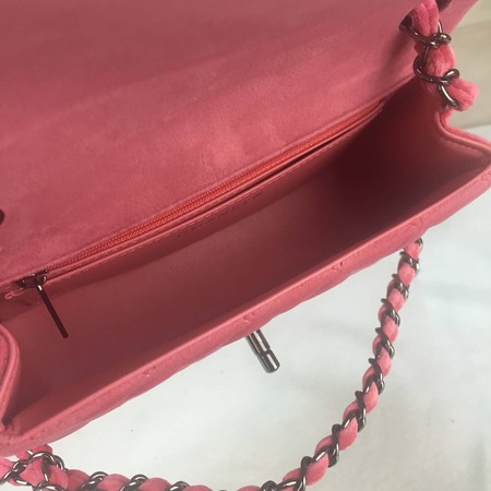 Chanel mini Classic Flap Bag Original Velet Leather A1116 Pink