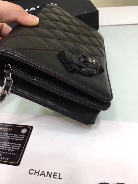 Chanel mini Flap Bag Sheepskin Leather A33814 Black