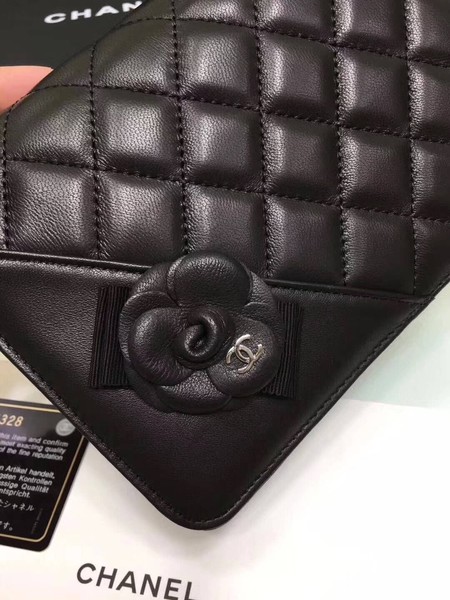 Chanel mini Flap Bag Sheepskin Leather A33814 Black