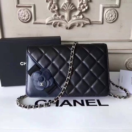 Chanel mini Flap Bag Sheepskin Leather A33814 Blue