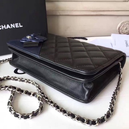 Chanel mini Flap Bag Sheepskin Leather A33814 Blue