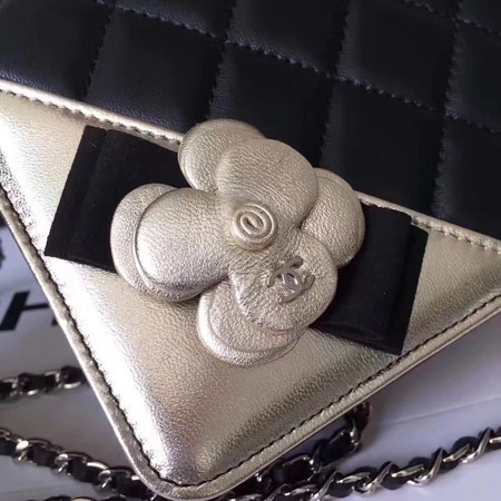 Chanel mini Flap Bag Sheepskin Leather A33814 Gold