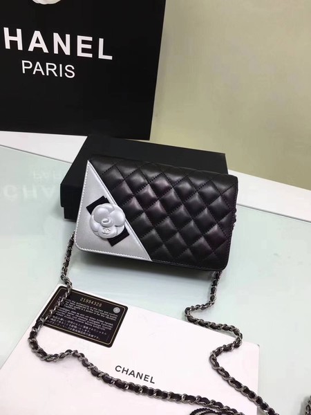 Chanel mini Flap Bag Sheepskin Leather A33814 Silver