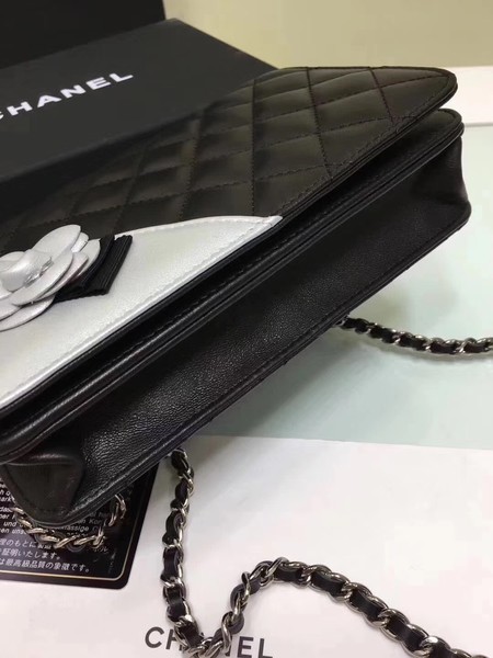 Chanel mini Flap Bag Sheepskin Leather A33814 Silver