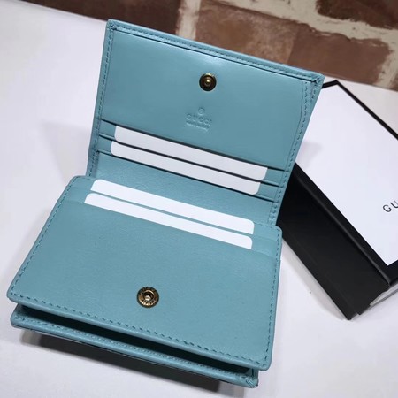 Gucci GG Marmont Card Case 466492 SkyBlue