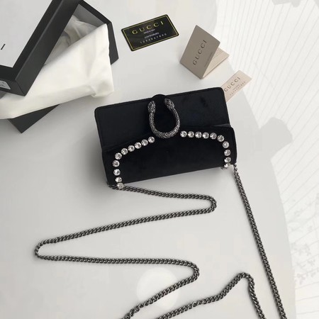 Gucci Dionysus Velvet Super mini Bag 476432 Black