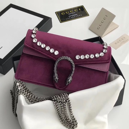 Gucci Dionysus Velvet Super mini Bag 476432 Purple