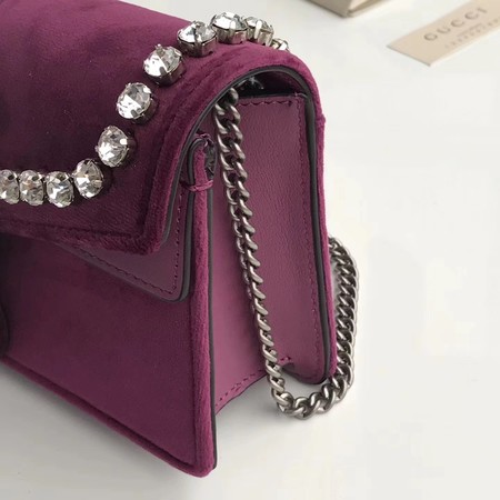 Gucci Dionysus Velvet Super mini Bag 476432 Purple