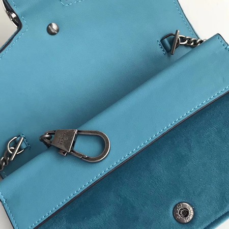 Gucci Dionysus Velvet Super mini Bag 476432 SkyBlue