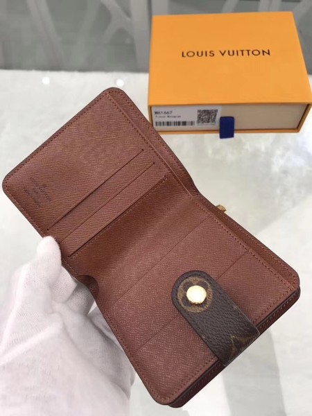 Louis Vuitton M61667 Monogram Canvas Zipped Compact Wallet