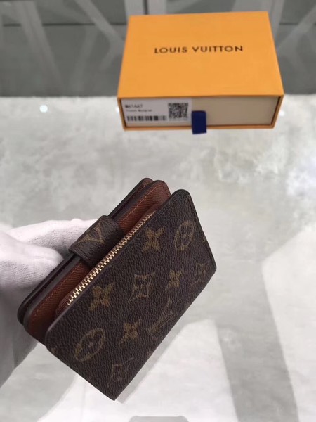 Louis Vuitton M61667 Monogram Canvas Zipped Compact Wallet