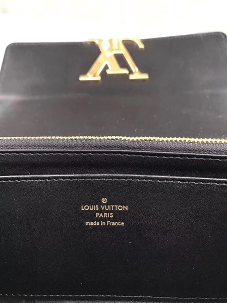 Louis Vuitton Patent Calf Leather LOUISE WALLET M64550 Black