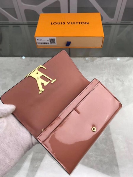 Louis Vuitton Patent Calf Leather LOUISE WALLET M64550 Deep Pink