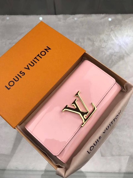 Louis Vuitton Patent Calf Leather LOUISE WALLET M64550 Light Pink