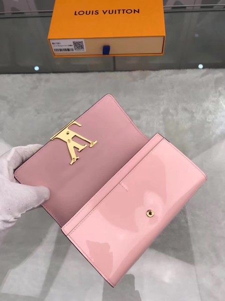 Louis Vuitton Patent Calf Leather LOUISE WALLET M64550 Light Pink