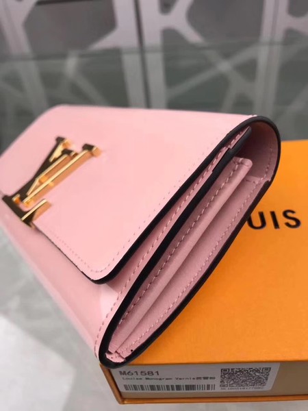 Louis Vuitton Patent Calf Leather LOUISE WALLET M64550 Light Pink