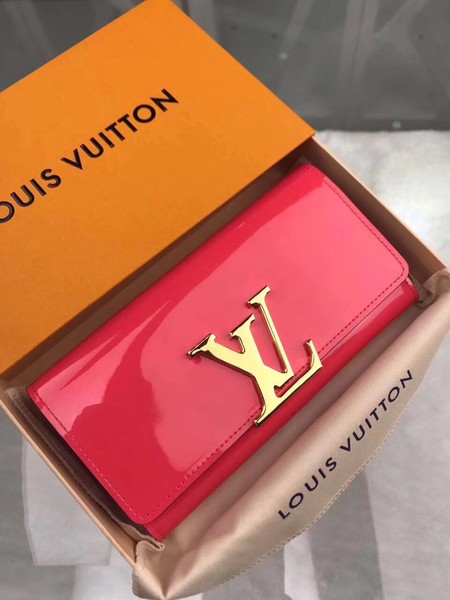 Louis Vuitton Patent Calf Leather LOUISE WALLET M64550 Pink