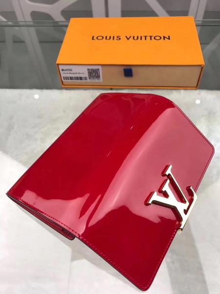 Louis Vuitton Patent Calf Leather LOUISE WALLET M64550 Red