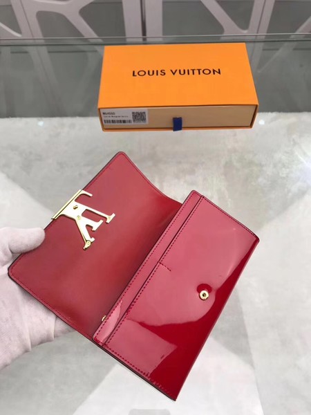 Louis Vuitton Patent Calf Leather LOUISE WALLET M64550 Red