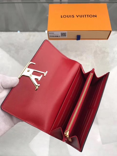 Louis Vuitton Patent Calf Leather LOUISE WALLET M64550 Red