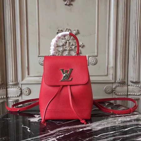 Louis Vuitton Soft Calfskin LOCKME BACKPACK MINI M54573 Red