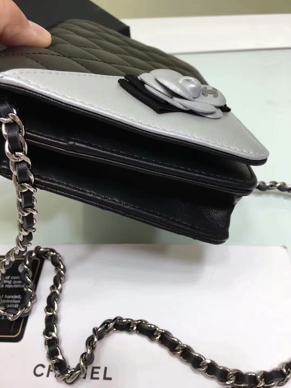 Chanel Camellia Flap Shoulder Bag Sheepskin Leather 88215B
