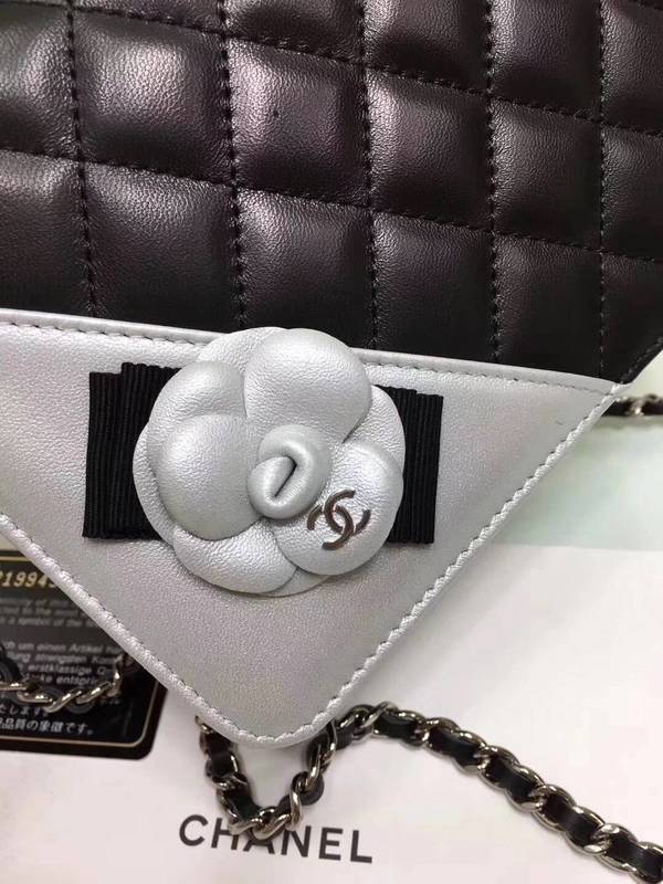 Chanel Camellia Flap Shoulder Bag Sheepskin Leather 88215B