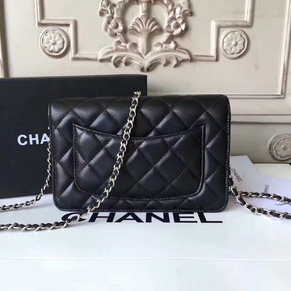 Chanel Camellia Flap Shoulder Bag Sheepskin Leather 88215C