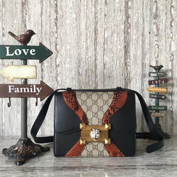 Gucci Osiride small GG Shoulder Bag 497995b Black