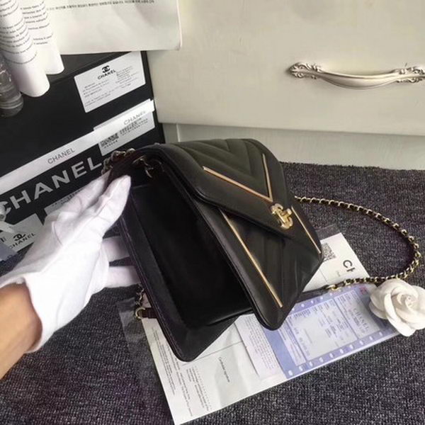 Chanel Classic Flap Bag Original Leather A77056 Black