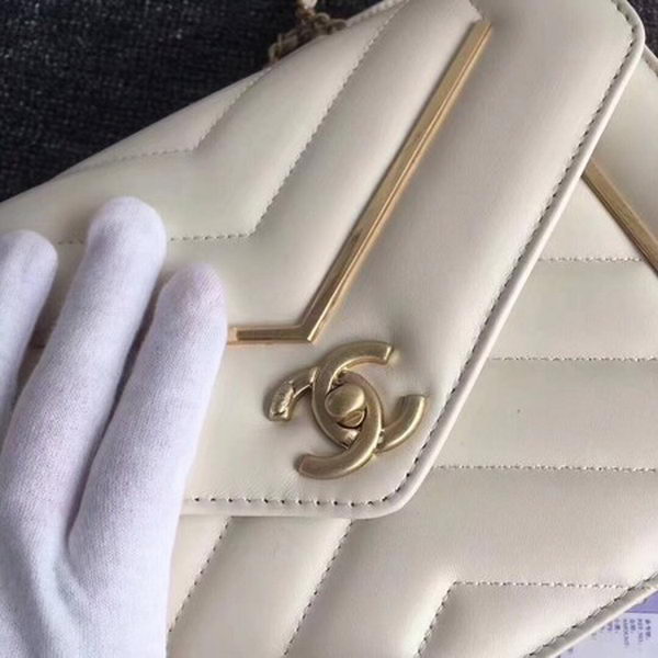 Chanel Classic Flap Bag Original Leather A77056 White