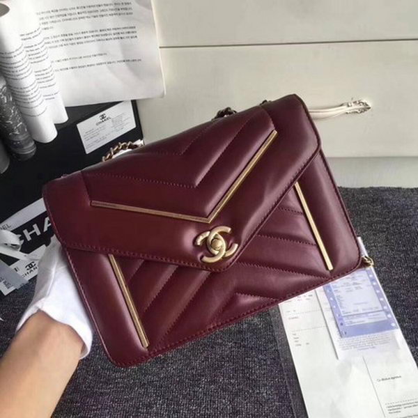 Chanel Classic Flap Bag Original Leather A77056 Wine
