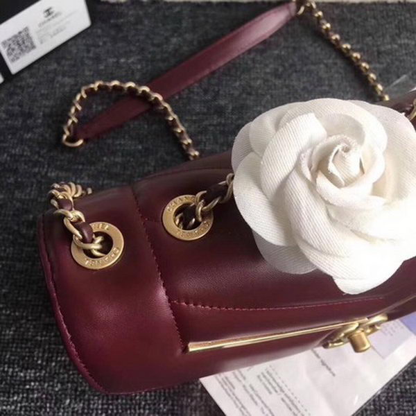 Chanel Classic Flap Bag Original Leather A77056 Wine