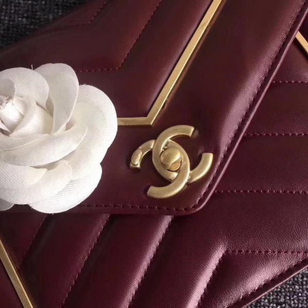 Chanel Classic Flap Bag Original Leather A77056 Wine