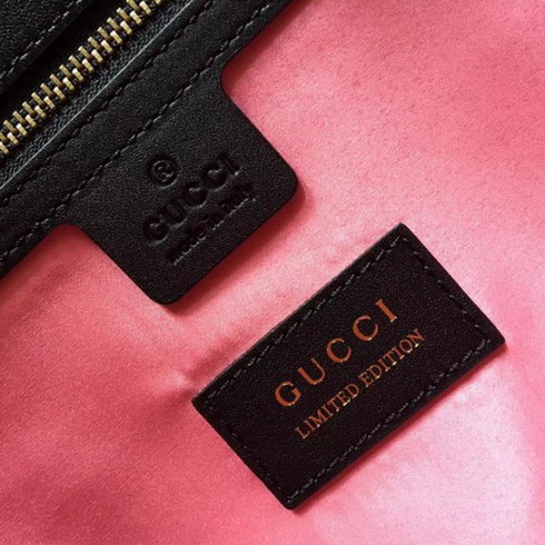 Gucci GG Marmont Embroidered Velvet Bag 443496 Black